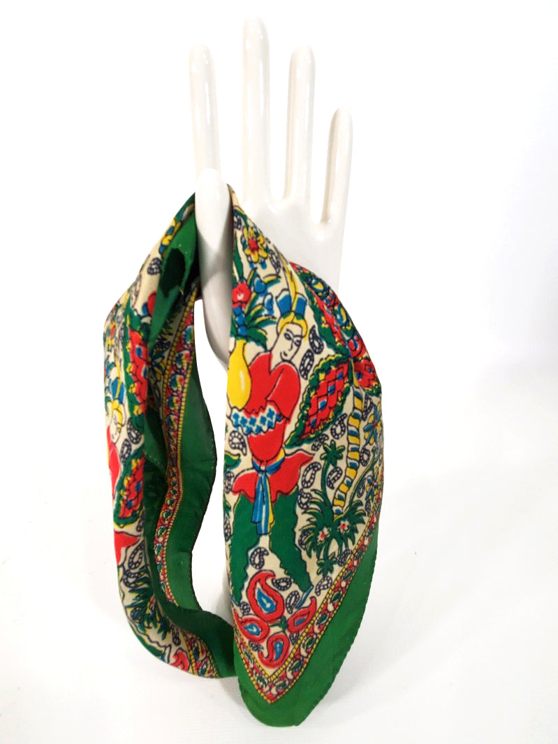 CARUSO Foulard soie en TBEG vintage et authentique 76x76 cm CARUSO Foulard soie en TBEG vintage et authentique 76x76 cm