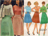 Examples of 70s wrap skirt sewing patterns