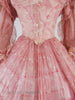 1850s Pink Organdy Evening Gown - back bodice point