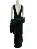 30s Green Velvet Gown & Jacket Set