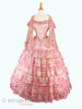 1850s Pink Organdy Evening Gown - fichu open