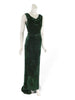 30s Green Velvet Gown & Jacket Set