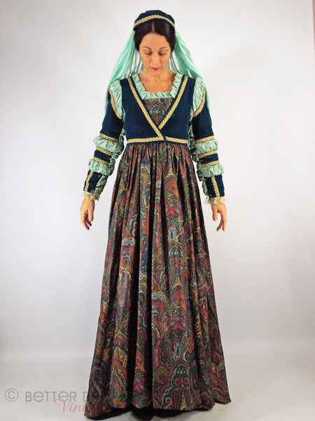 Tudor Dress + Headpiece Set - front full view