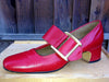 60s Mod Red Mary Jane Shoes - side 2