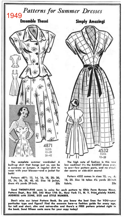 40s Dress Sewing Patterns - Set of 3 - sm Better Dresses Vintage 40s Dress Sewing Patterns - Set of 3 - sm Better Dresses Vintage