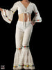 Another view of Embroidered Vintage Mexican top and pants set