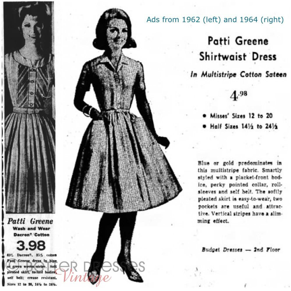 60s Shirtwaist Dress in Pink Cotton - med, LG 60s Shirtwaist Dress in Pink Cotton - med, LG