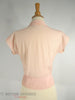 50s Pink Nylon Peplum Blouse