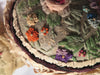Coussin à épingles antique avec garniture en velours