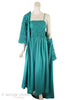 70s Odette Barsa Teal Peignoir - one shoulder