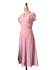 40s/50s Salmon Pink Polka Dot Dress