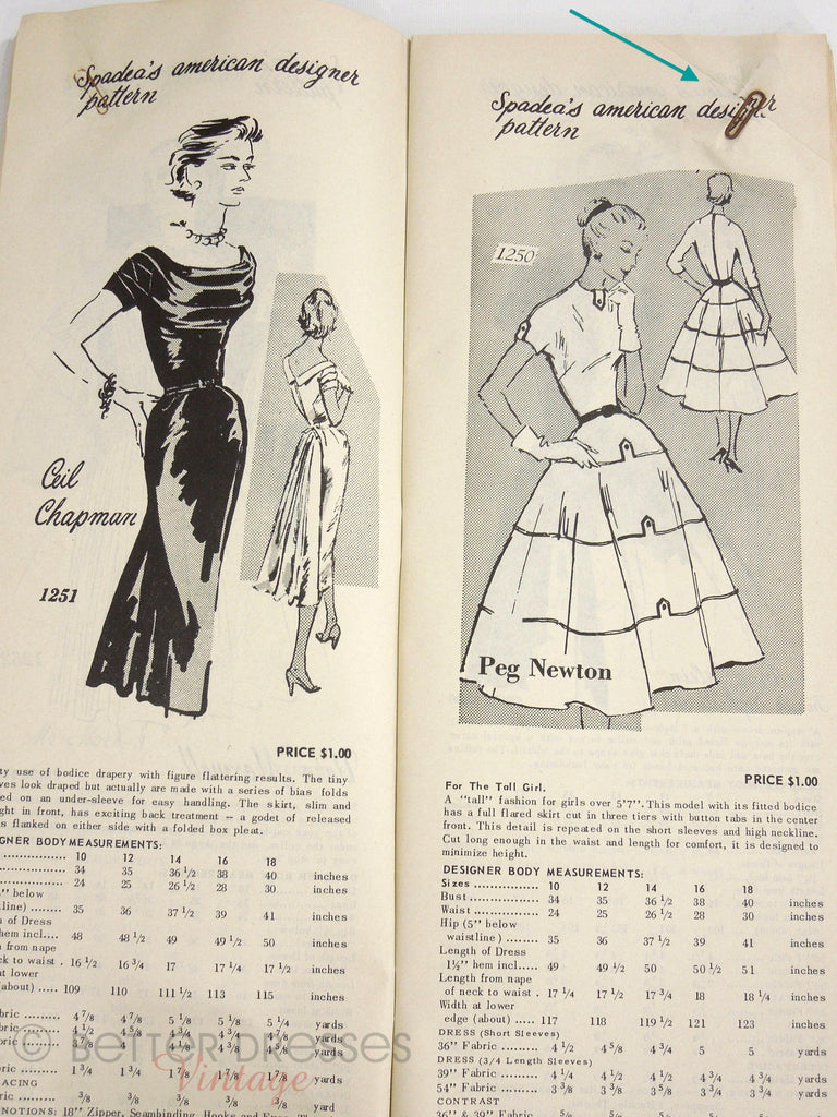 Spadea Examples 50s Spadea Patterns Book 12-13X from 1958 – Better Dresses Vintage