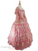 1850s Pink Organdy Evening Gown - side view