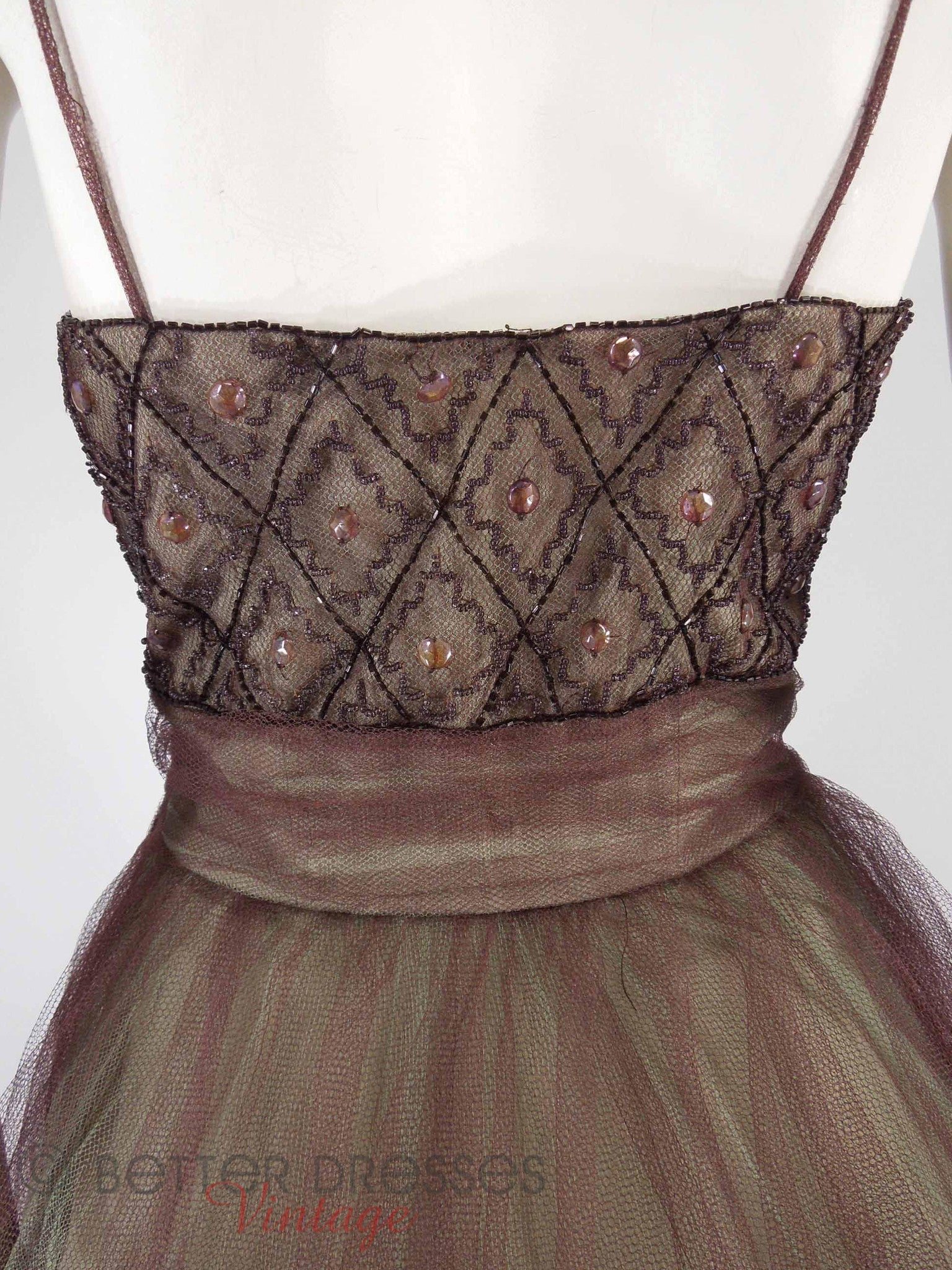 40s/50s Embellished Tulle Ball Gown 40s/50s Embellished Tulle Ball Gown