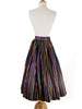 late 40s striped taffeta skirt - back view