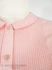 60s Slim Pink Shirtwaist - detail of bodice tucks