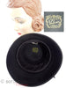 50s Black Fur Felt Mushroom Hat - interior + label