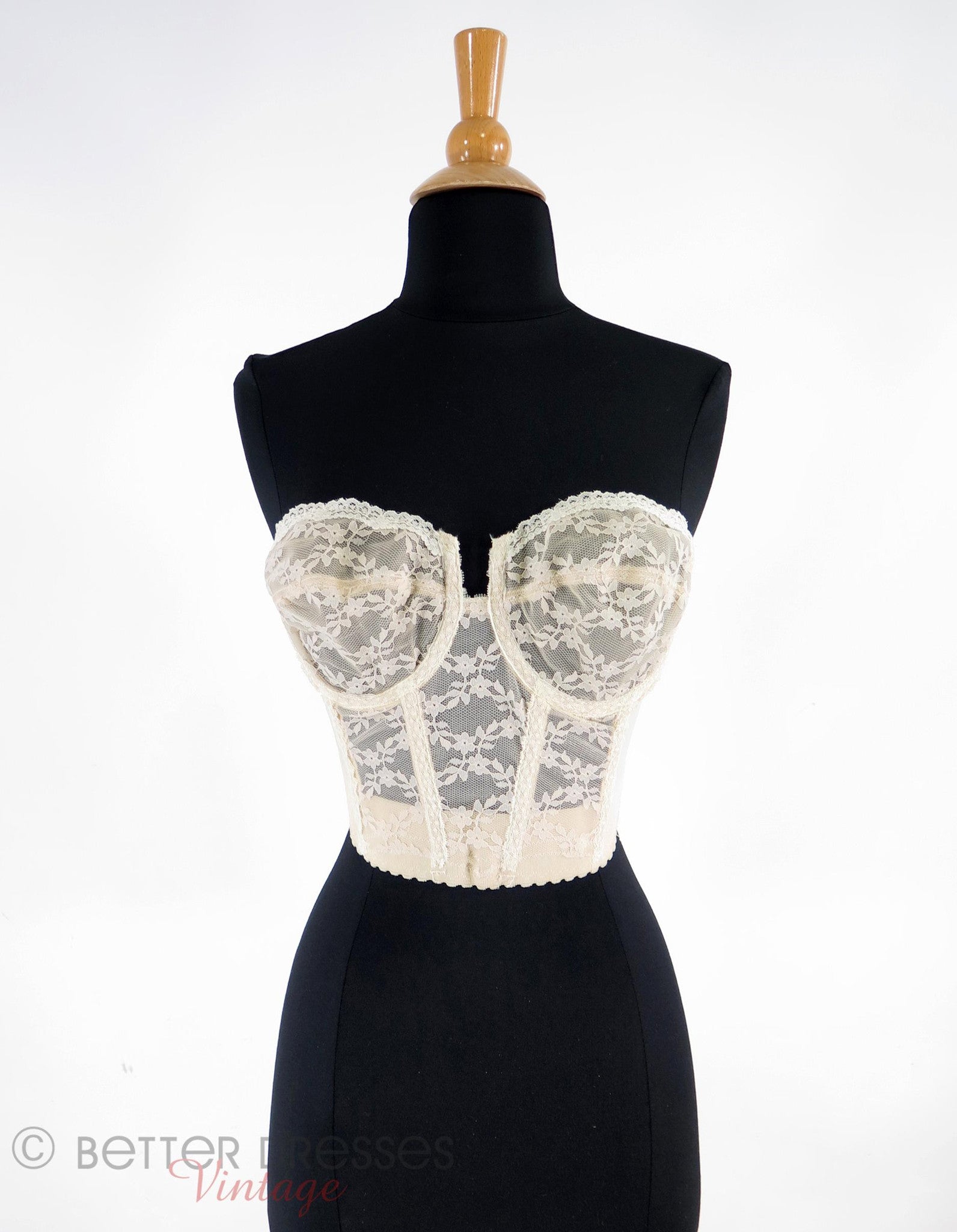 70s Vtg Backless Strapless Bustier Bra Beige - 32DD, 34D Better Dresses Vintage 70s Vtg Backless Strapless Bustier Bra Beige - 32DD, 34D Better Dresses Vintage