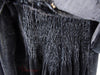 20s Black Velvet Dress - ruching
